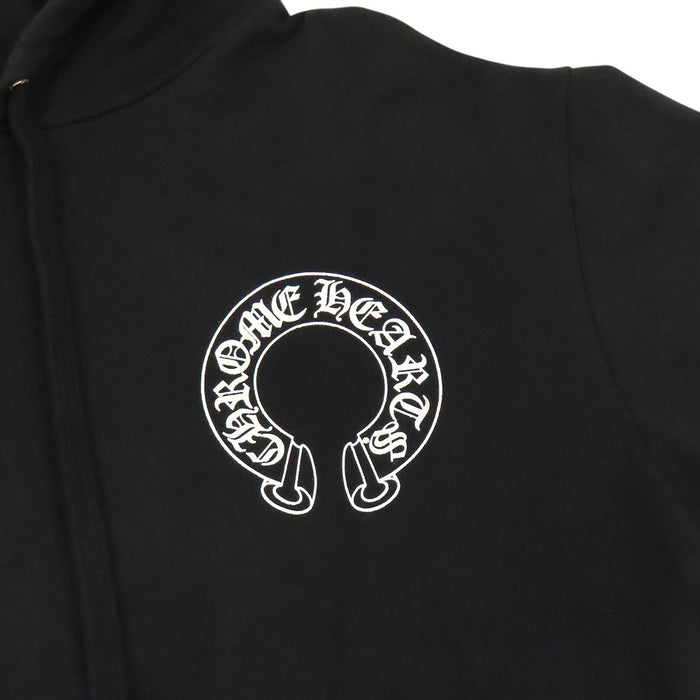 CHROME HEARTS 
CH フーディ スウェット コットン 裏起毛 
袖フローラル ホースシュー パーカー