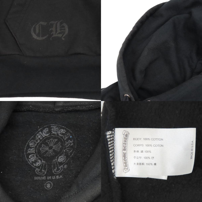 CHROME HEARTS 
CH フーディ スウェット コットン 裏起毛 
袖フローラル ホースシュー パーカー