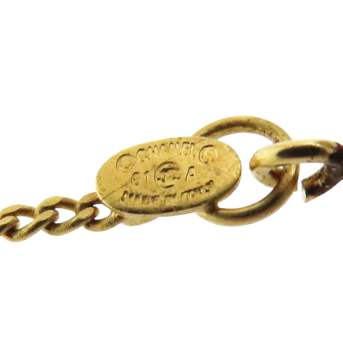 CHANEL  
01A COCO CC Logo  
Coco Mark Wood Necklace