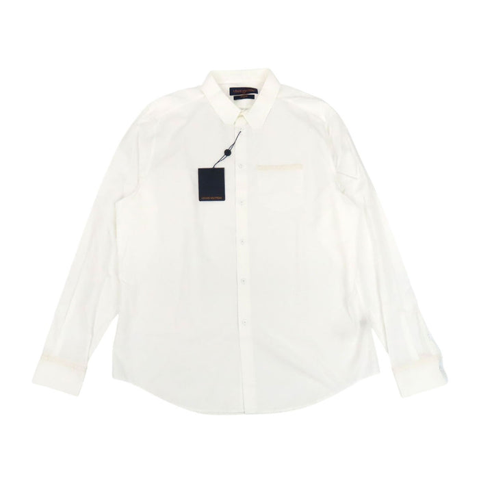 LOUIS VUITTON  
Regular Fit Logo Button  
LV Embroidery Cotton Shirt