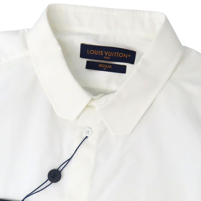 LOUIS VUITTON  
Regular Fit Logo Button  
LV Embroidery Cotton Shirt