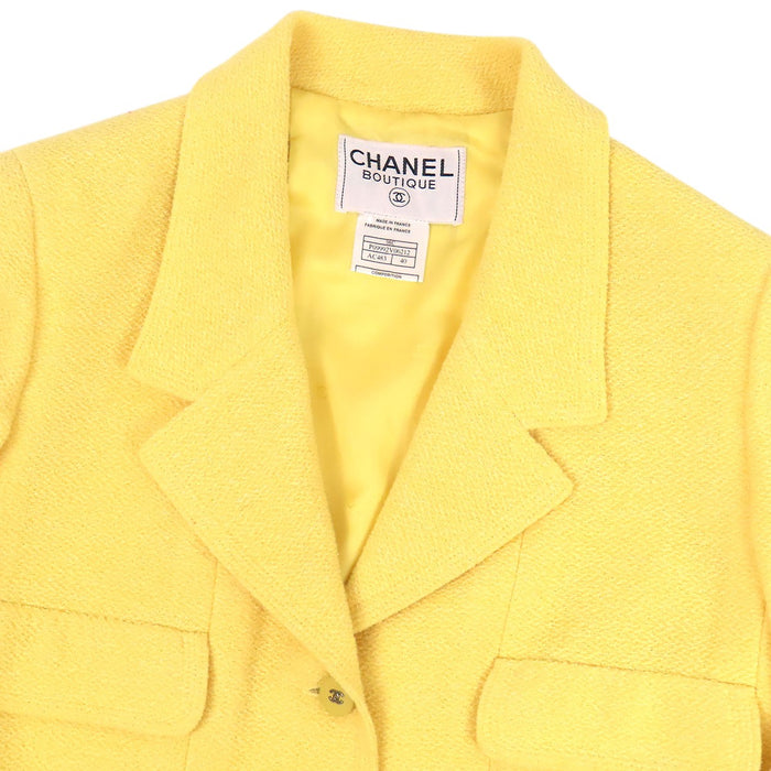 CHANEL  
98C COCO CC Coco Button Wool  
Coco Mark Vintage Tweed Jacket