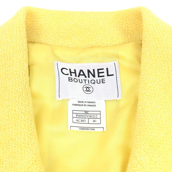 CHANEL  
98C COCO CC Coco Button Wool  
Coco Mark Vintage Tweed Jacket