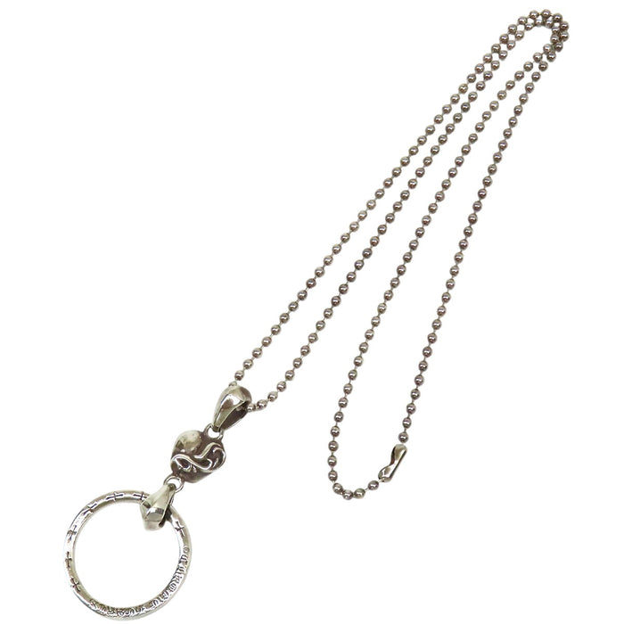 CHROME HEARTS EWLP Ring Charm Silver 2002 Engraved NTFL Heart Eyewear Loop Necklace