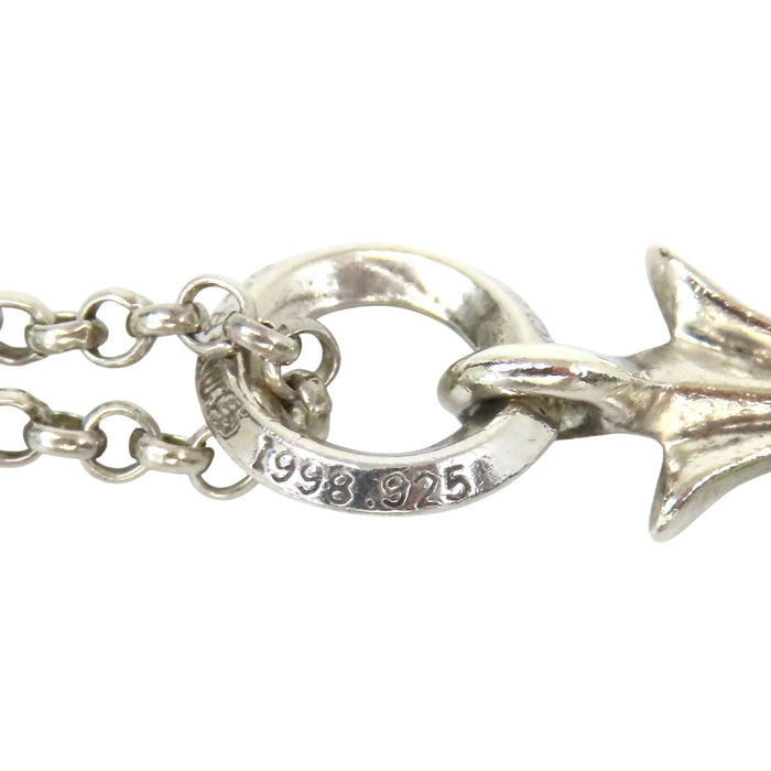 CHROME HEARTS 
シルバー 18インチ 
タイニー CHクロス チャーム ロールチェーン ネックレス