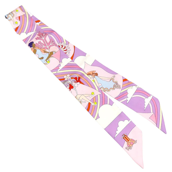 HERMES 
シルク 
ツイリー CARRES VOLANTS 空飛ぶカレ スカーフ