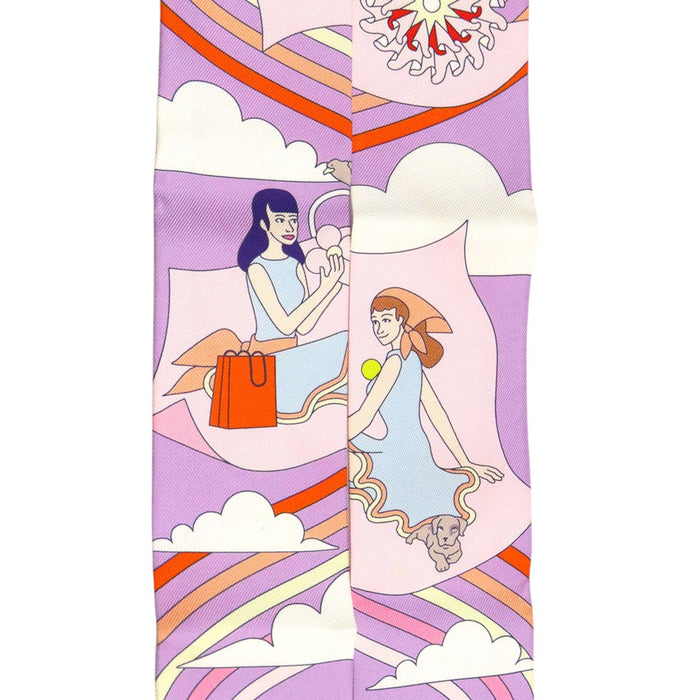 HERMES
Silk
Twilly CARRES VOLANTS Flying Squares Scarf