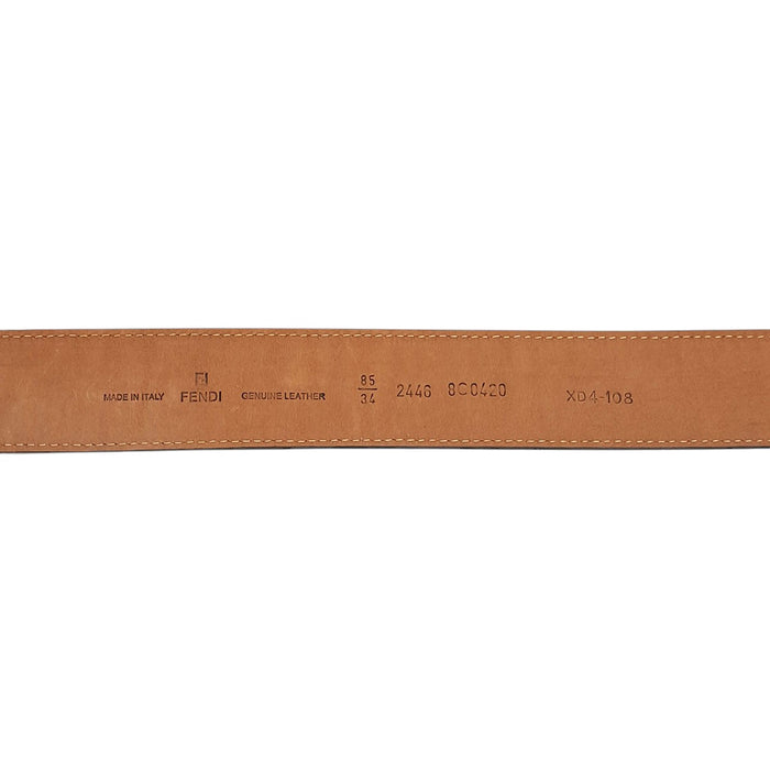 FENDI 
FF Buckle Canvas Belt Gold-tone Hardware 
FF Logo Belt