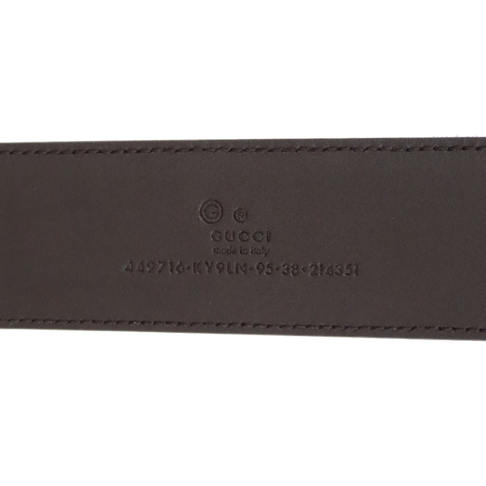 GUCCI 
総柄 ロゴ シルバーカラーメタル 
GG キャンバス レザー ベルト