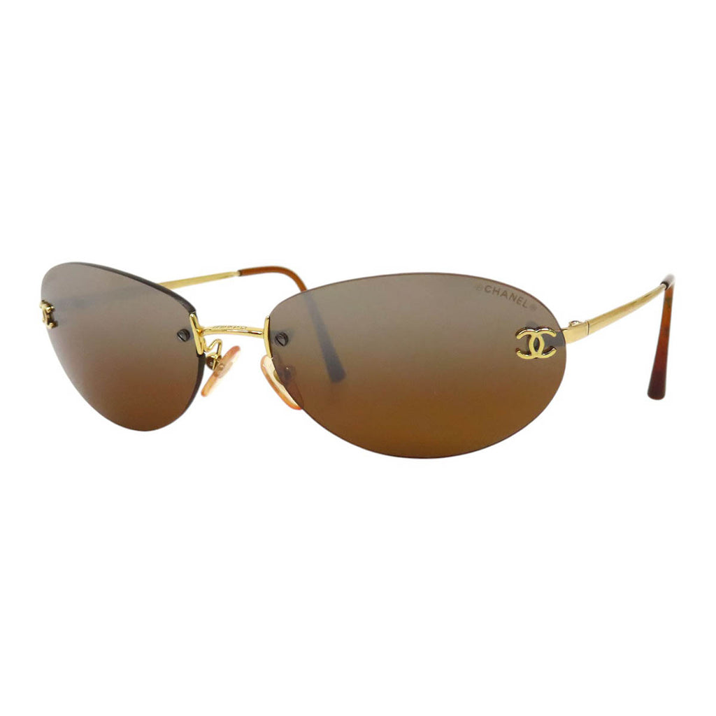 CHANEL COCO CC ロゴ C.125/59 メタルフレーム ココマーク リムレス