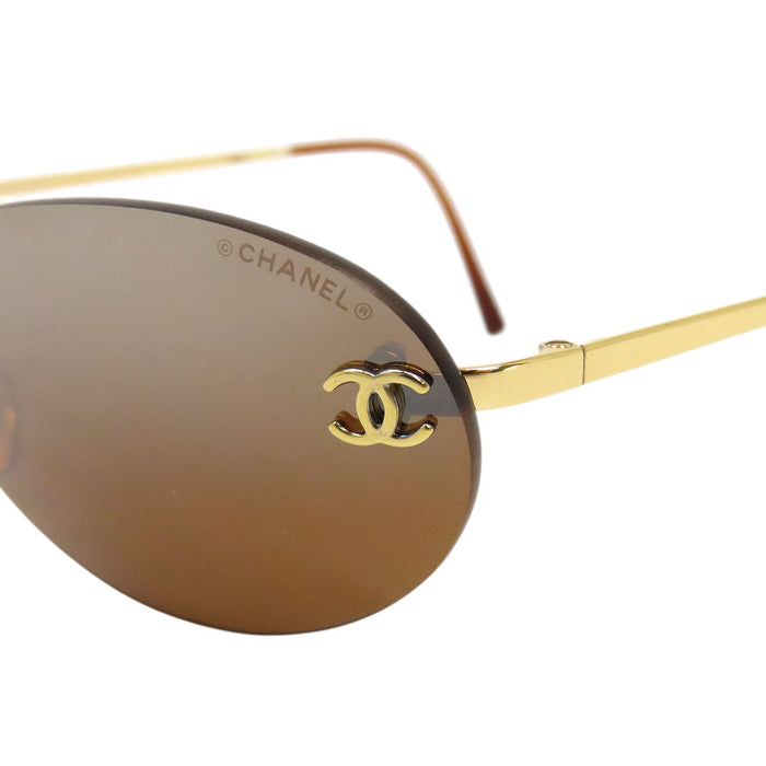 CHANEL 
COCO CC ロゴ C.125/59 メタルフレーム 
ココマーク リムレス サングラス