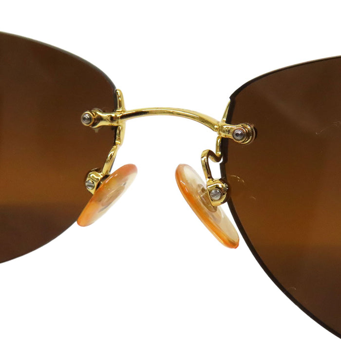 CHANEL 
COCO CC ロゴ C.125/59 メタルフレーム 
ココマーク リムレス サングラス