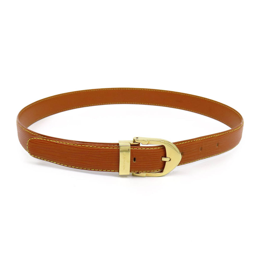 LOUIS VUITTON LV ロゴ レザー ゴールドカラーメタル エピ サン