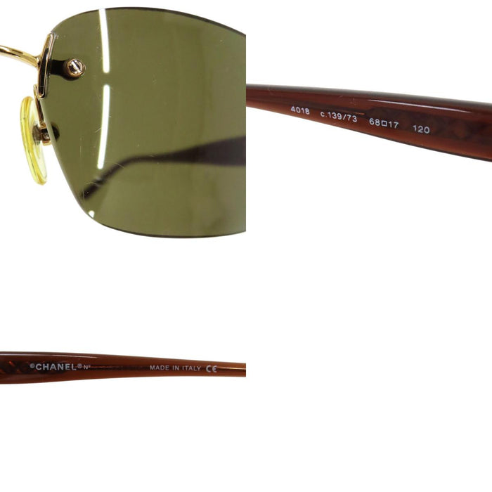 CHANEL CC COCO Logo C.139/73 Coco Mark Rimless Sunglasses