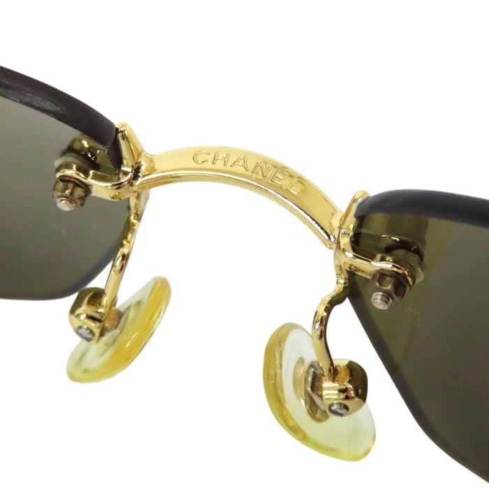 CHANEL CC COCO Logo C.139/73 Coco Mark Rimless Sunglasses