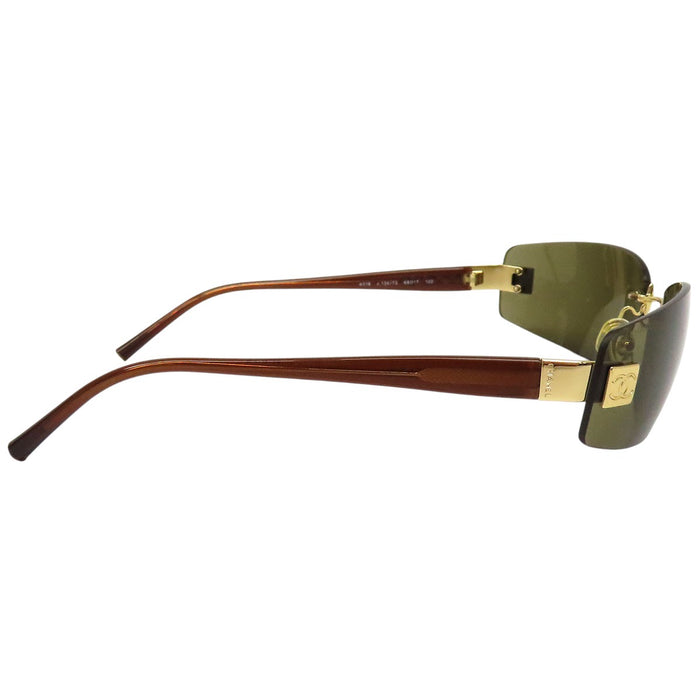 CHANEL CC COCO Logo C.139/73 Coco Mark Rimless Sunglasses