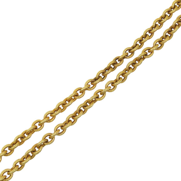 CHANEL 
COCO CC Logo 29 Gold-Tone Metal 
Double Coco Mark Vintage Necklace