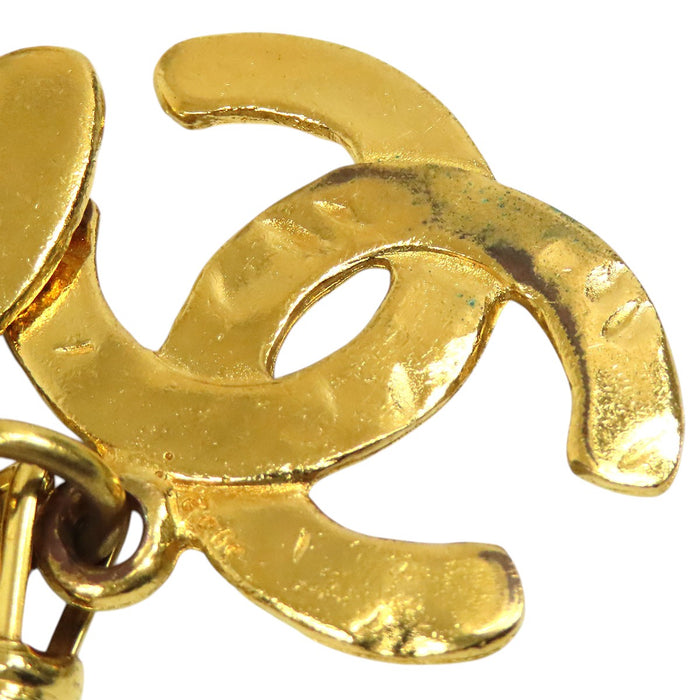 CHANEL 
COCO CC Logo 29 Gold-Tone Metal 
Double Coco Mark Vintage Necklace