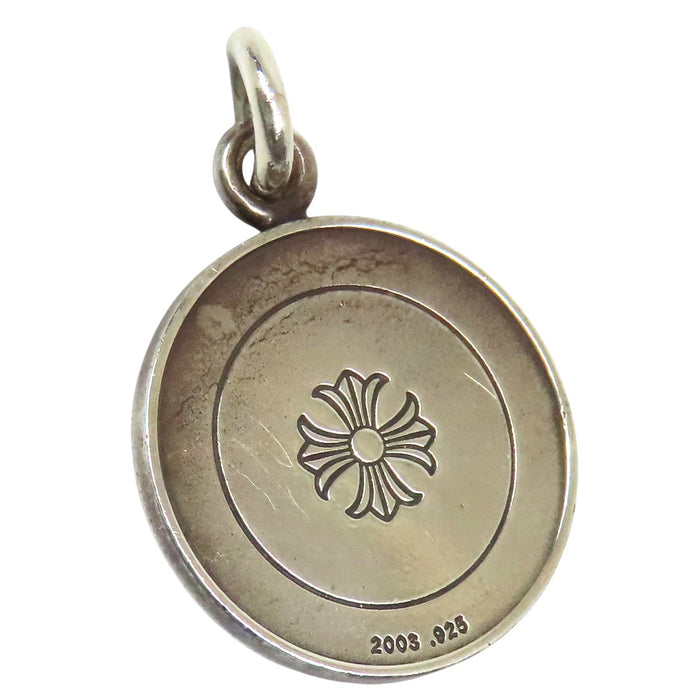 CHROME HEARTS 
CH Plus 2003 Engraved Silver 
Angel Medal Charm V1
