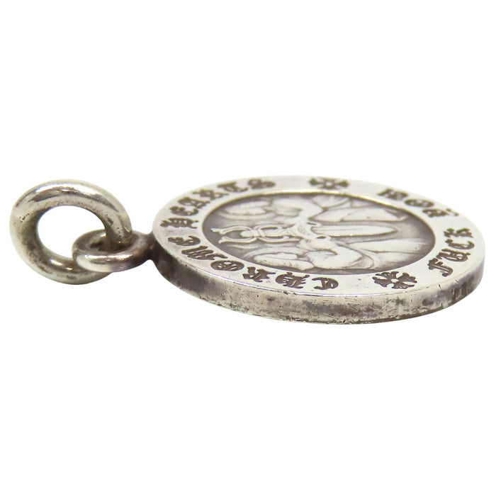 CHROME HEARTS 
CH Plus 2003 Engraved Silver 
Angel Medal Charm V1