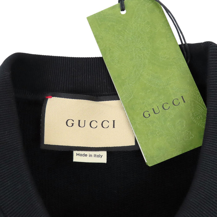GUCCI 
インターロッキングG プリント コットン 
ロゴ 刺繍 スウェット