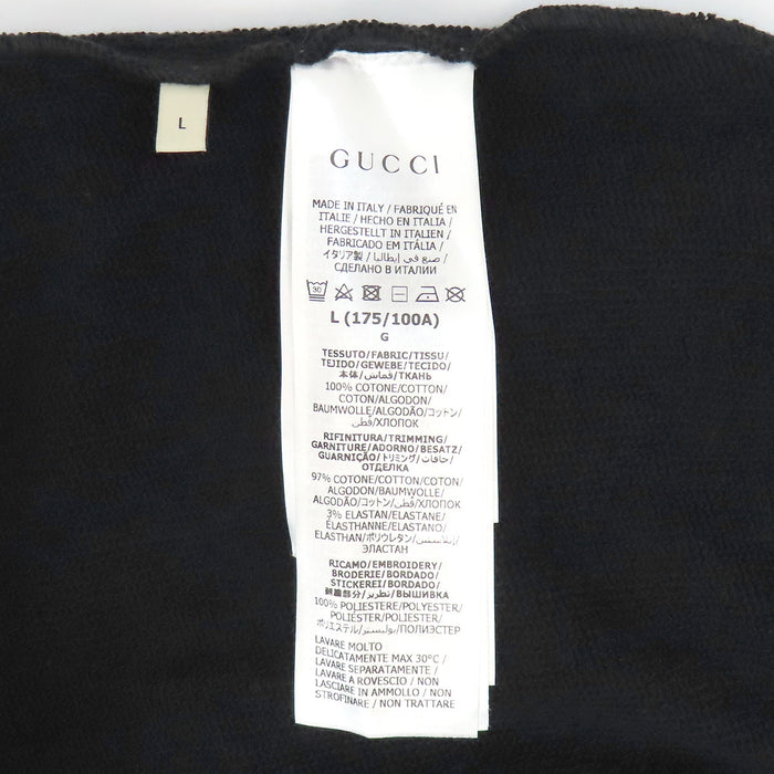 GUCCI 
インターロッキングG プリント コットン 
ロゴ 刺繍 スウェット