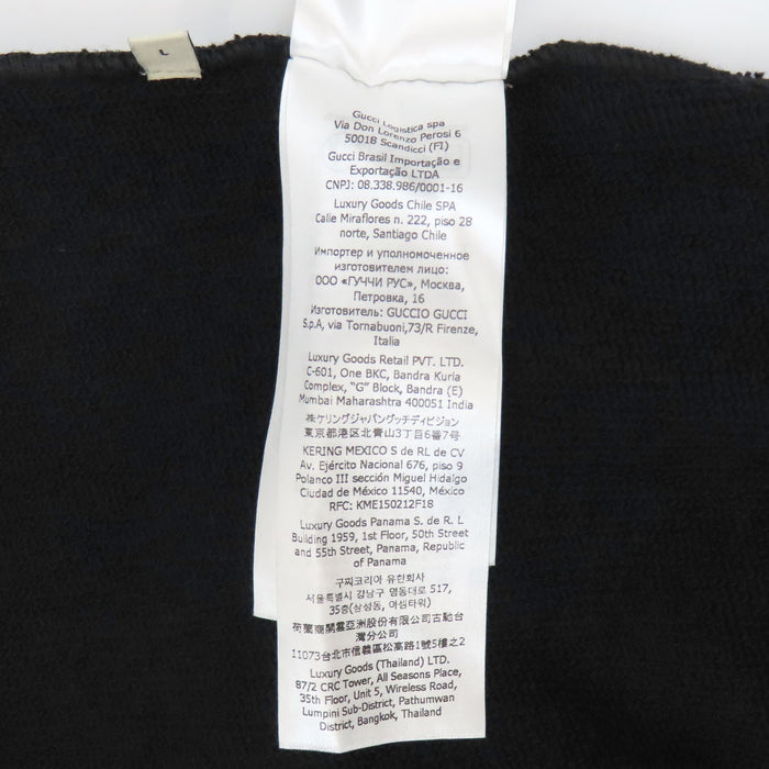 GUCCI  
Interlocking G print cotton  
Logo embroidered sweatshirt