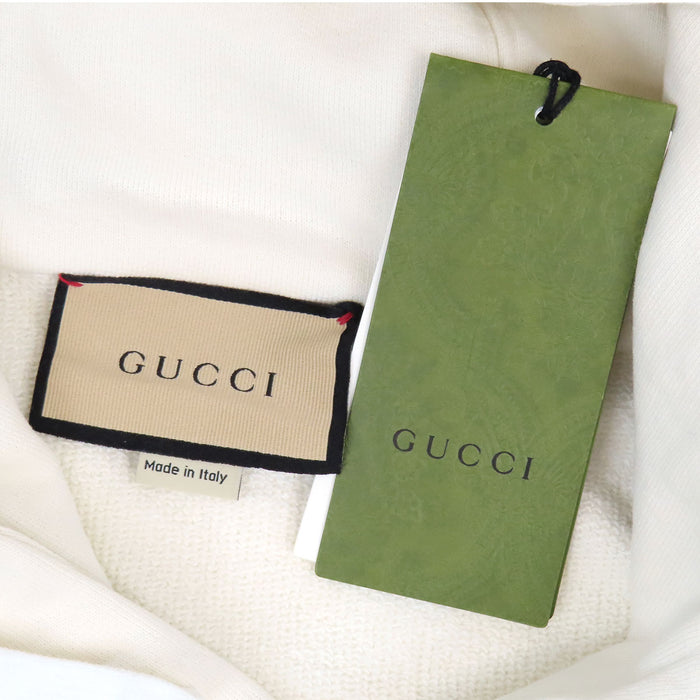GUCCI 
インターロッキングG プリント スウェット コットン 
ロゴ 刺繍 フーディ