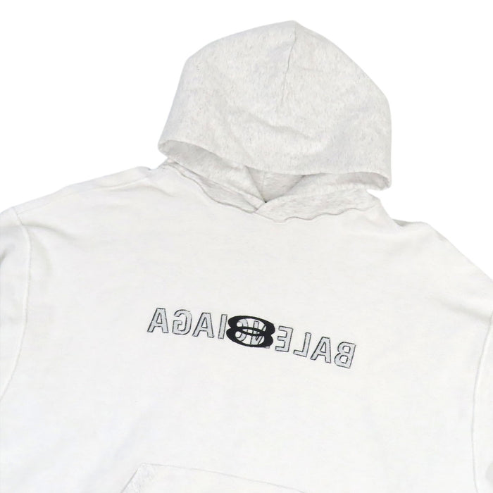 BALENCIAGA 
ロゴ刺繍 フーディ スウェット コットン 
インサイドアウト プルオーバー パーカー