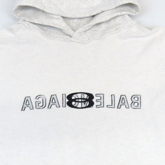BALENCIAGA 
ロゴ刺繍 フーディ スウェット コットン 
インサイドアウト プルオーバー パーカー