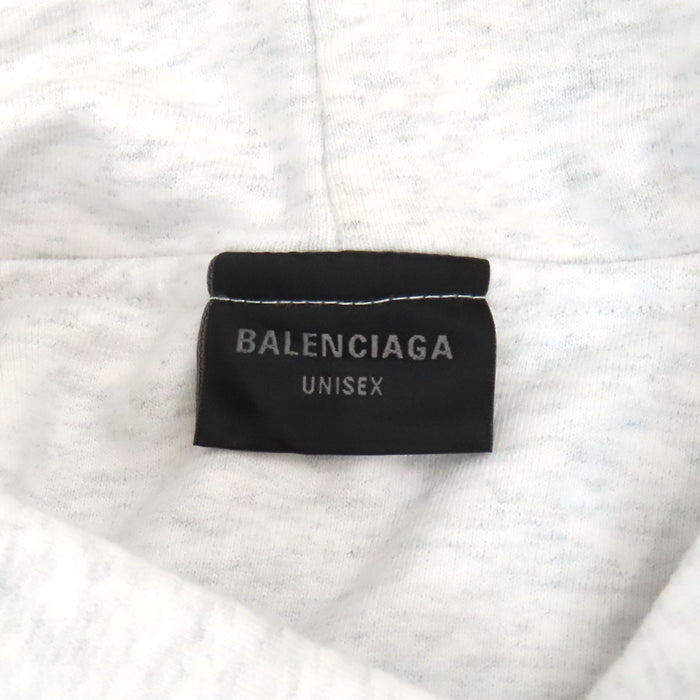 BALENCIAGA 
ロゴ刺繍 フーディ スウェット コットン 
インサイドアウト プルオーバー パーカー