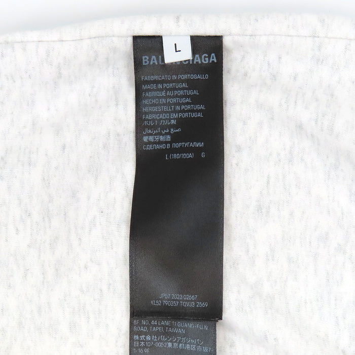 BALENCIAGA  
Logo Embroidered Hoodie Sweatshirt Cotton  
Inside-Out Pullover Parka