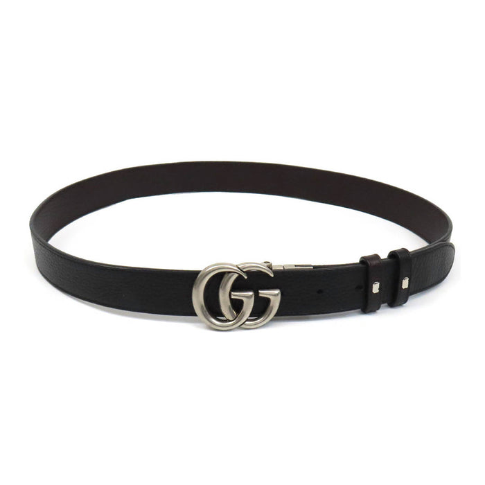 GUCCI
Leather Silver-tone hardware
Double G Reversible Belt