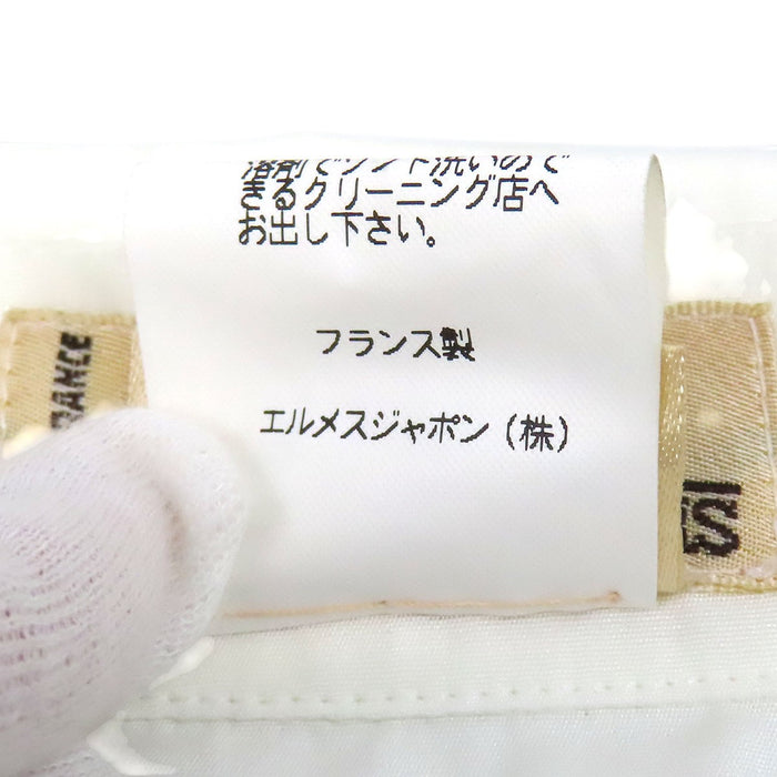 HERMES 
ロゴ エンブロイダリー 刺繍 ボタン 
エクスリブリス コットン シャツ