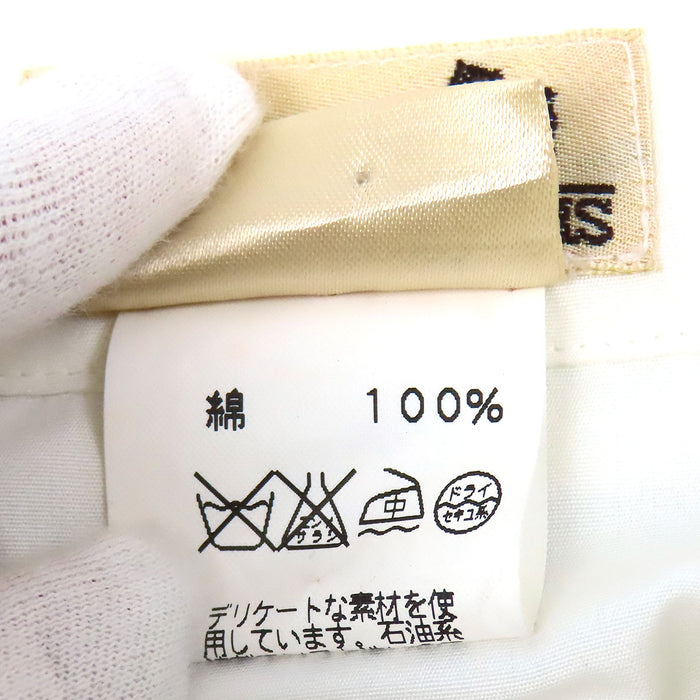 HERMES 
ロゴ エンブロイダリー 刺繍 ボタン 
エクスリブリス コットン シャツ