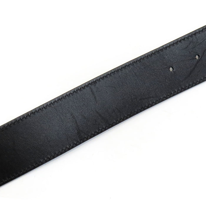 LOUIS VUITTON 
Reversible LV Logo Leather Silver-Tone Metal 
LV Initiales 40MM Belt