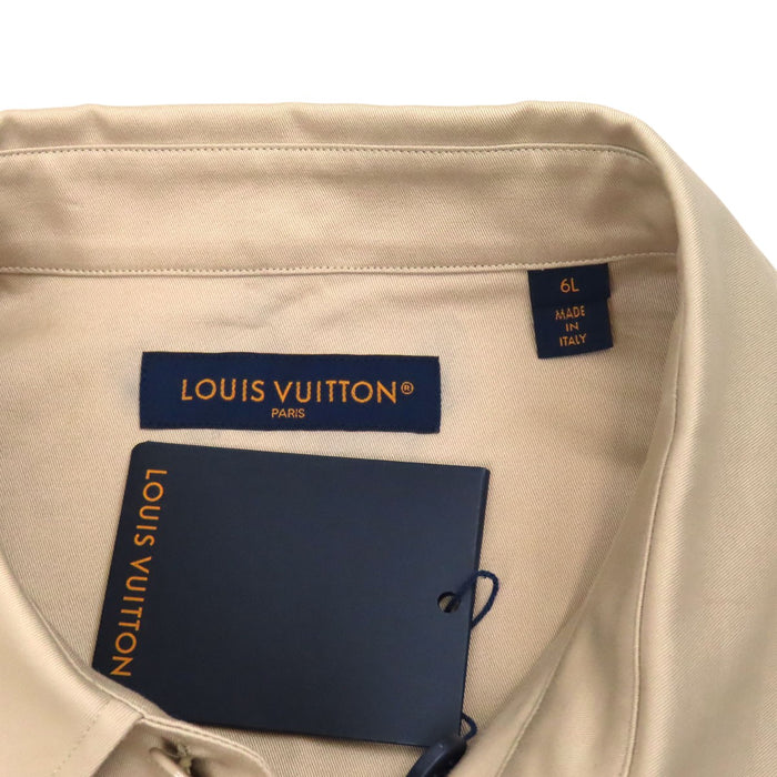 LOUIS VUITTON 
LV ロゴボタン チノ コットン 
モノグラム フロックカジュアル コットン オーバーシャツ
