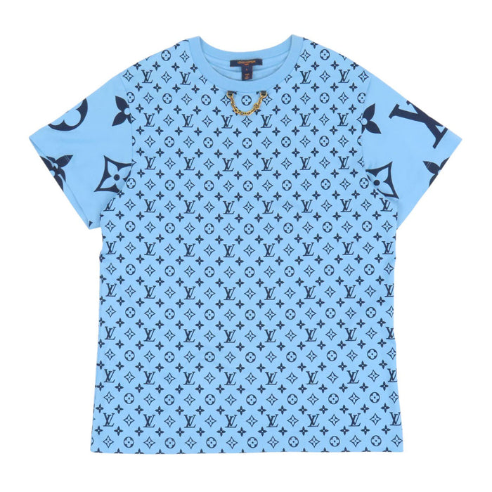 LOUIS VUITTON 
LV コットン クルーネック 
ミックス モノグラム チェーン付 Tシャツ