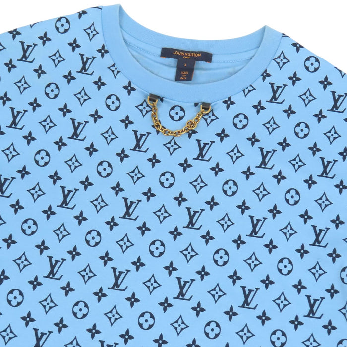 LOUIS VUITTON 
LV コットン クルーネック 
ミックス モノグラム チェーン付 Tシャツ