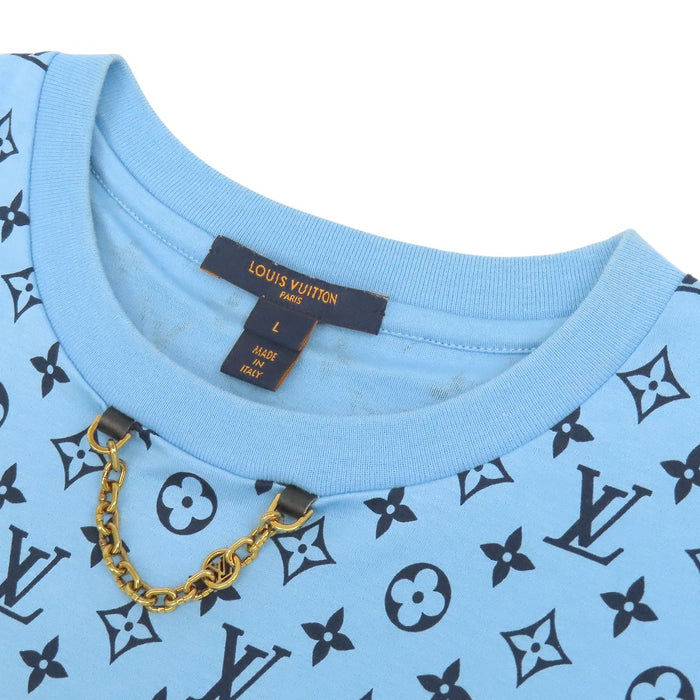 LOUIS VUITTON 
LV コットン クルーネック 
ミックス モノグラム チェーン付 Tシャツ
