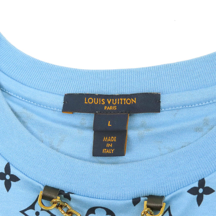 LOUIS VUITTON 
LV コットン クルーネック 
ミックス モノグラム チェーン付 Tシャツ