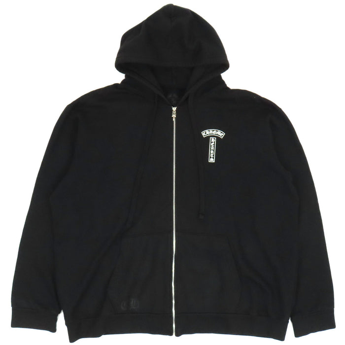 CHROME HEARTS 
CH SWTSHRT ダガージップ SV925 スウェット 裏起毛 コットン 
アーチ ロゴ ジップアップ パーカー