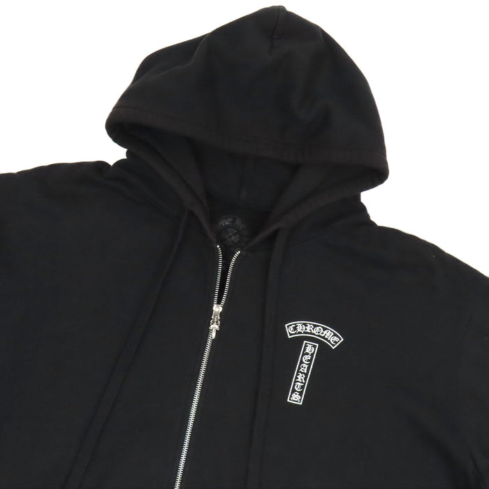 CHROME HEARTS 
CH SWTSHRT ダガージップ SV925 スウェット 裏起毛 コットン 
アーチ ロゴ ジップアップ パーカー