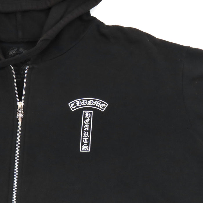 CHROME HEARTS 
CH SWTSHRT ダガージップ SV925 スウェット 裏起毛 コットン 
アーチ ロゴ ジップアップ パーカー
