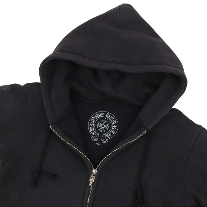 CHROME HEARTS 
CH ダガージップ バック フード スウェット ヴィンテージ コットン 
フローラルクロス スクロール ジップアップ フーディ