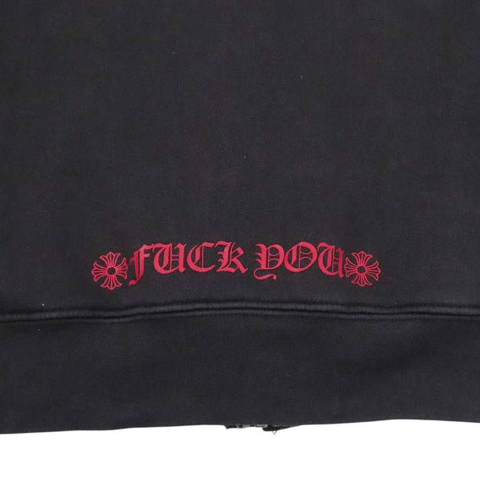 CHROME HEARTS 
CH ダガージップ バック フード スウェット ヴィンテージ コットン 
フローラルクロス スクロール ジップアップ フーディ