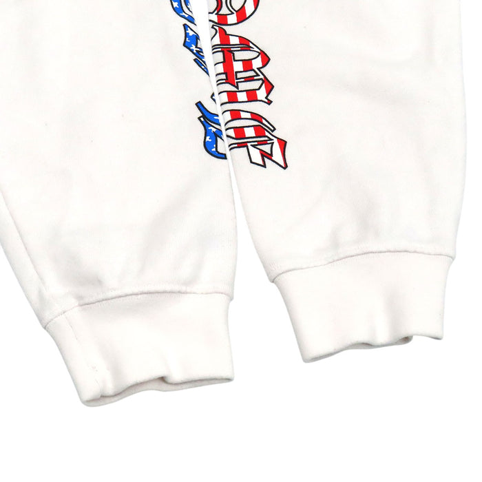 CHROME HEARTS  
Matty Boy Collaboration CH Scroll Label Stars and Stripes Sweatshirt  
MATTY BOY AMERICA HOODIE Hoodie