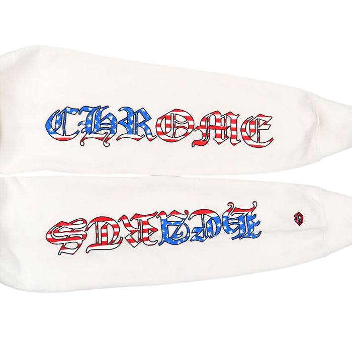 CHROME HEARTS  
Matty Boy Collaboration CH Scroll Label Stars and Stripes Sweatshirt  
MATTY BOY AMERICA HOODIE Hoodie