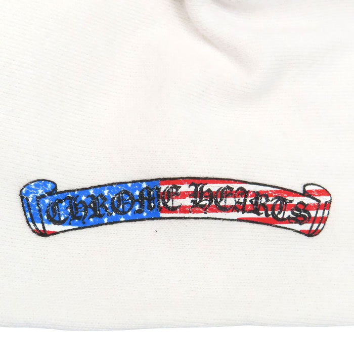 CHROME HEARTS  
Matty Boy Collaboration CH Scroll Label Stars and Stripes Sweatshirt  
MATTY BOY AMERICA HOODIE Hoodie