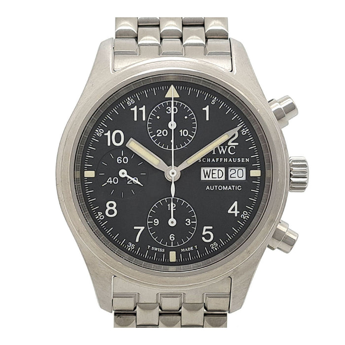 IWC 
Flieger mécanique, chronographe 
avec boîte et papiers